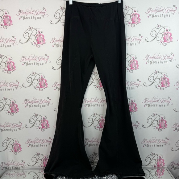 twik Pants - Twik pants flared wide leg flare style Black Flare Pants